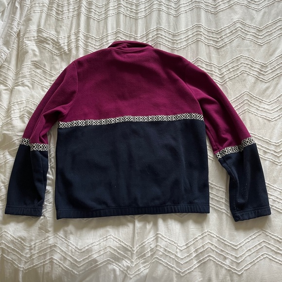 80s Inspired Multi-Coloured Fleece Zip Up - Picture 3 of 4